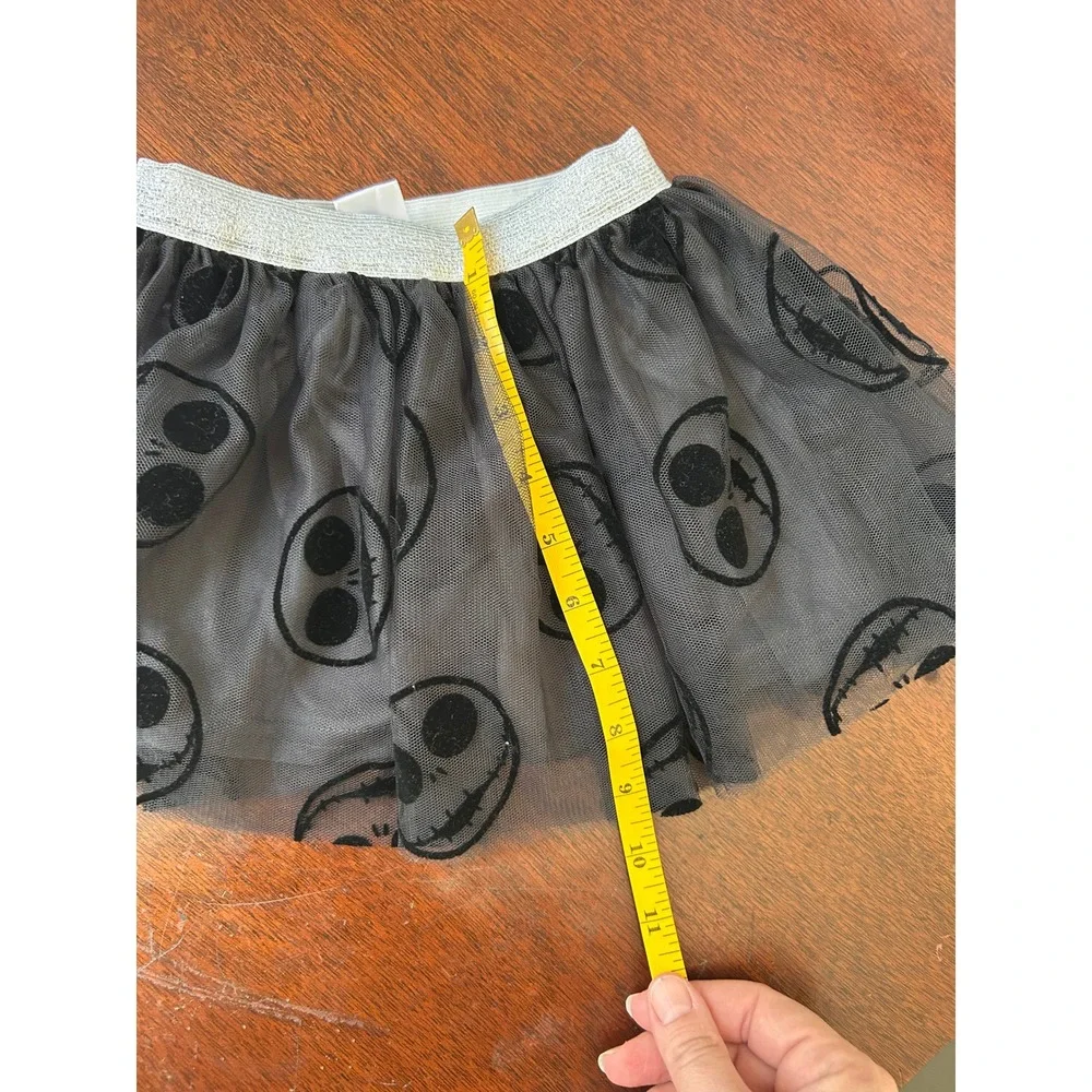 Disney Nightmare Before Christmas Jack Skellington Tutu Skirt 2T Black Silver